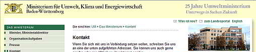 Mail ans Umweltminsterium E-Mail ans Umweltministerium