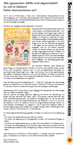 Solidaritätsflyer aus Kyoto